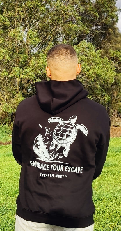 Embrace Your Escape - Oversized Hoodie - White Text