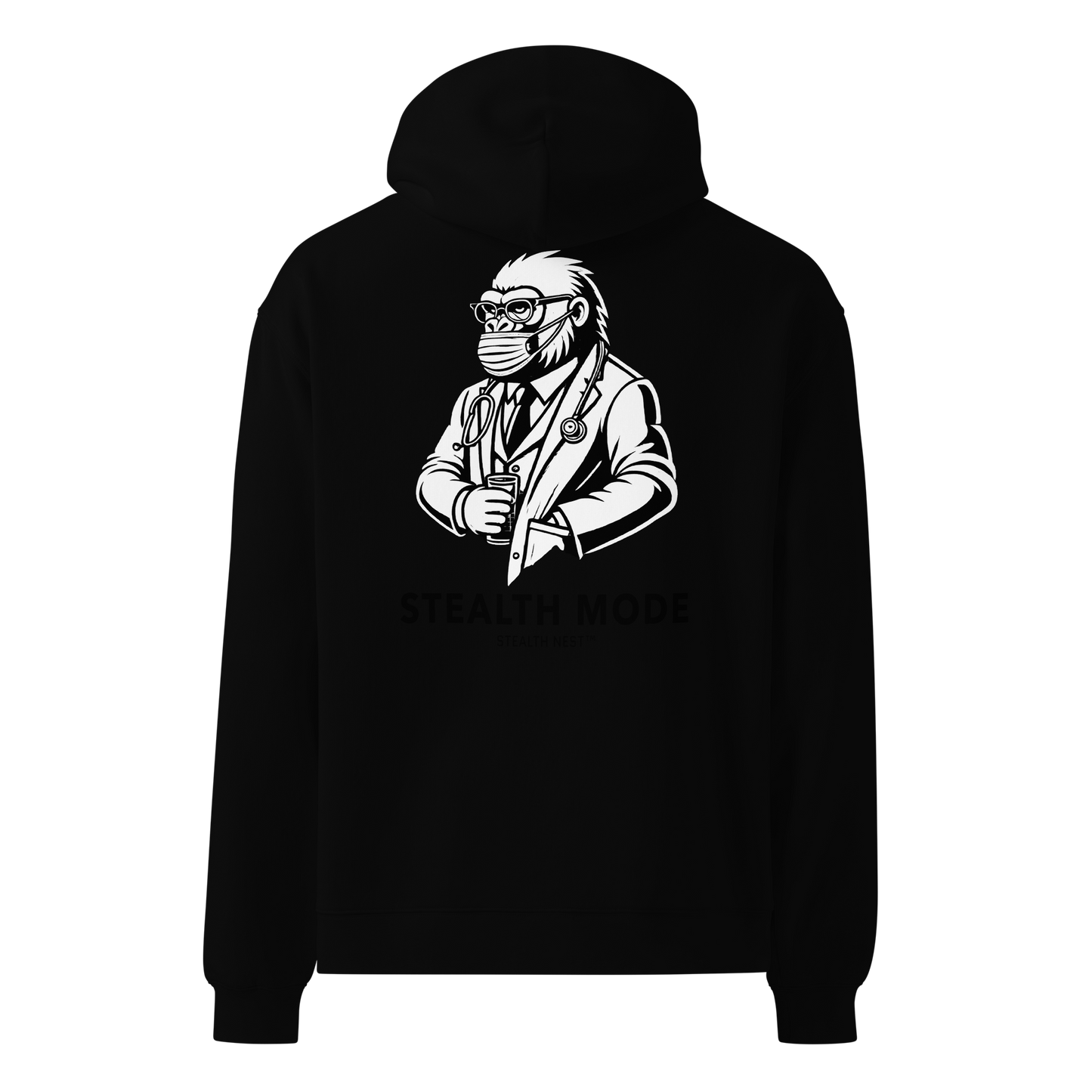 STEALTH MODE Black - Oversized Hoodie