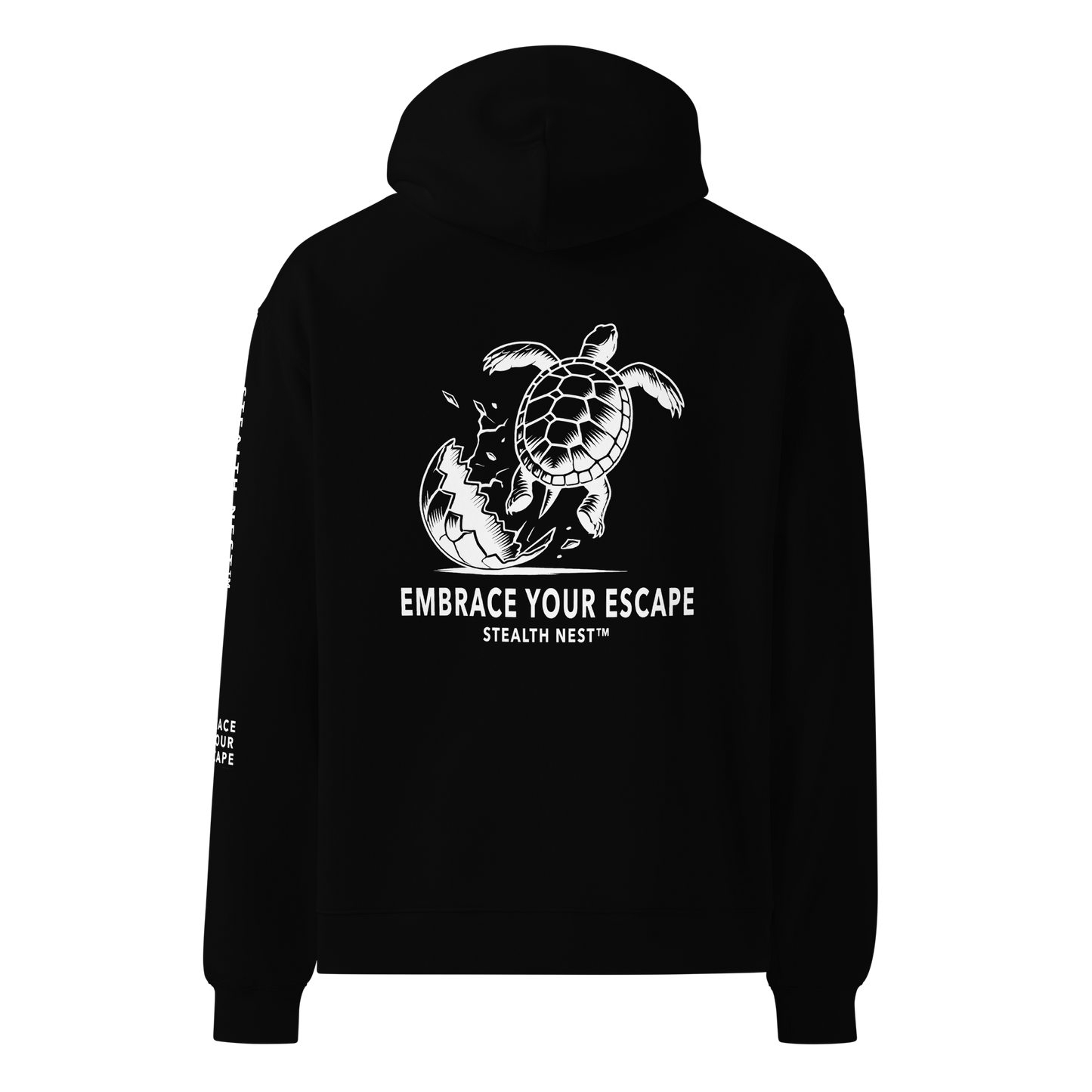 Embrace Your Escape - Oversized Hoodie - White Text