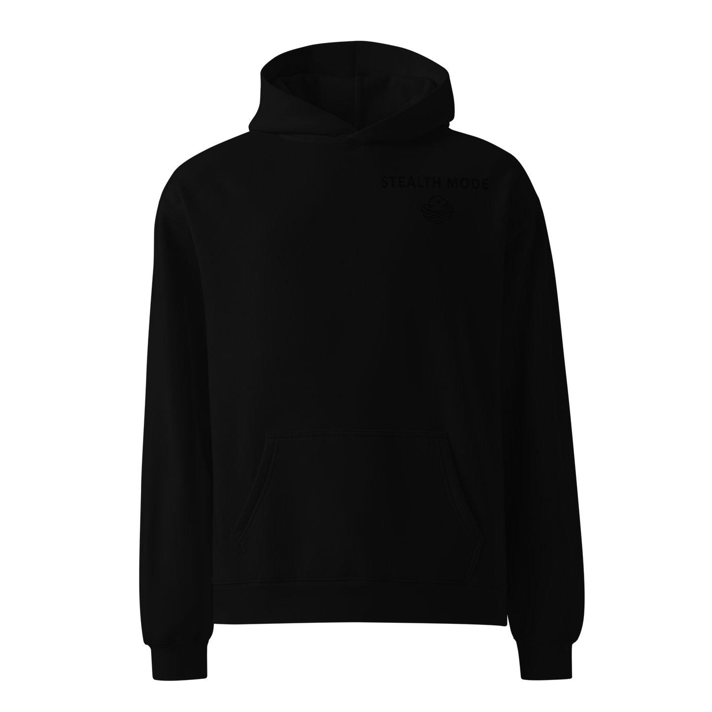 STEALTH MODE Black - Oversized Hoodie