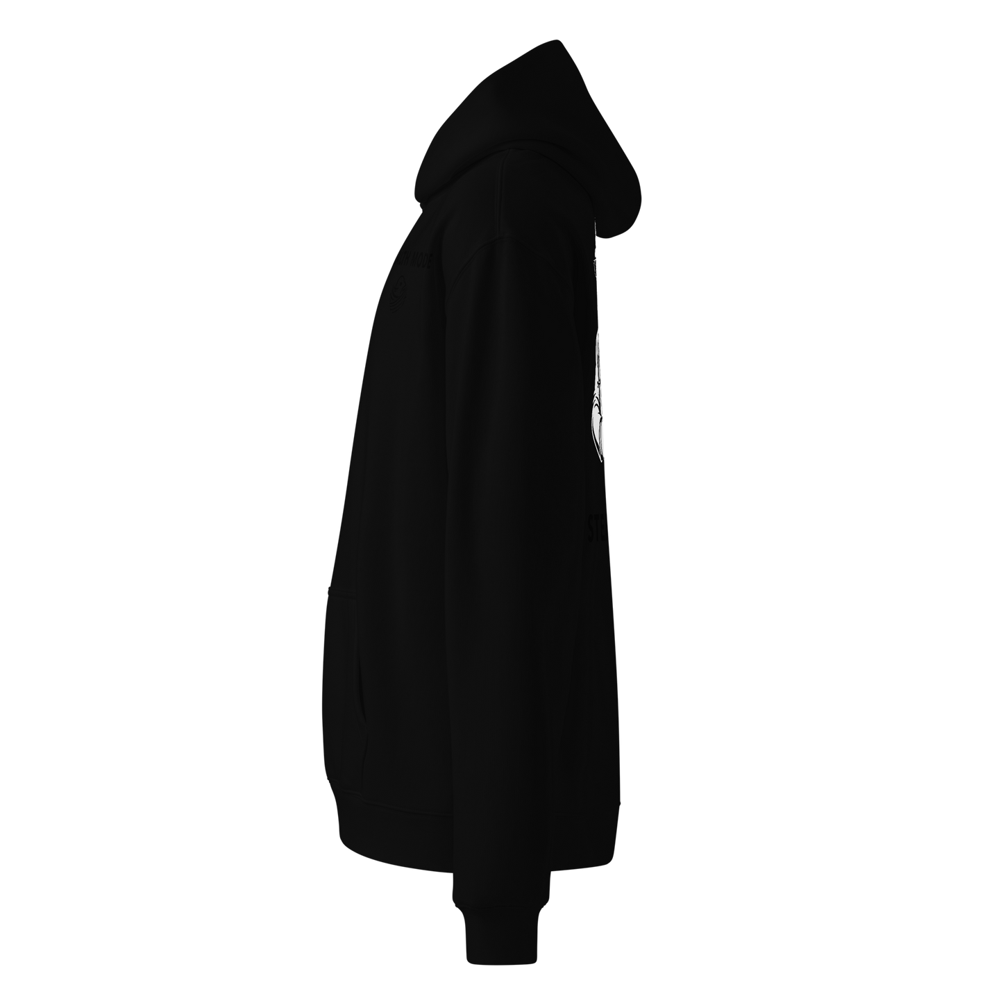 STEALTH MODE Black - Oversized Hoodie